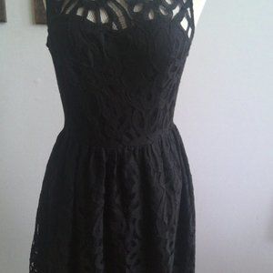 LAUREN CONRAD BLACK FULLY LINED WOMENS SHORT PARTY DRESS-SIZE 6